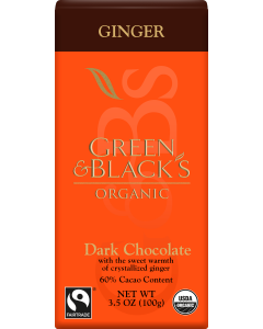 Green and Black’s Organic - Ginger Dark Chocolate - 90g Product Image