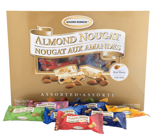 Golden Bonbon - Almond Nougat - Assorted - 250g Product Image