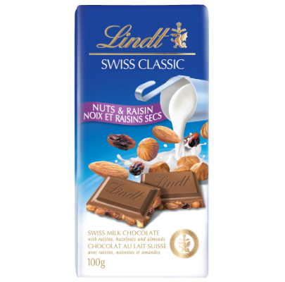 Lindt - Swiss Classic Nuts and Raisins Product Image