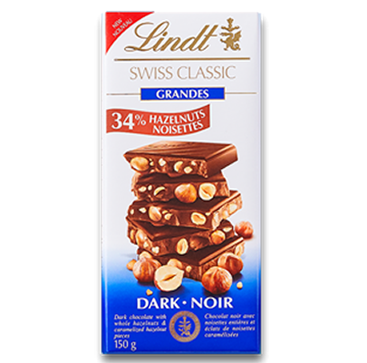 Lindt - Swiss Classic Grandes Dark 34% Hazelnuts Product Image